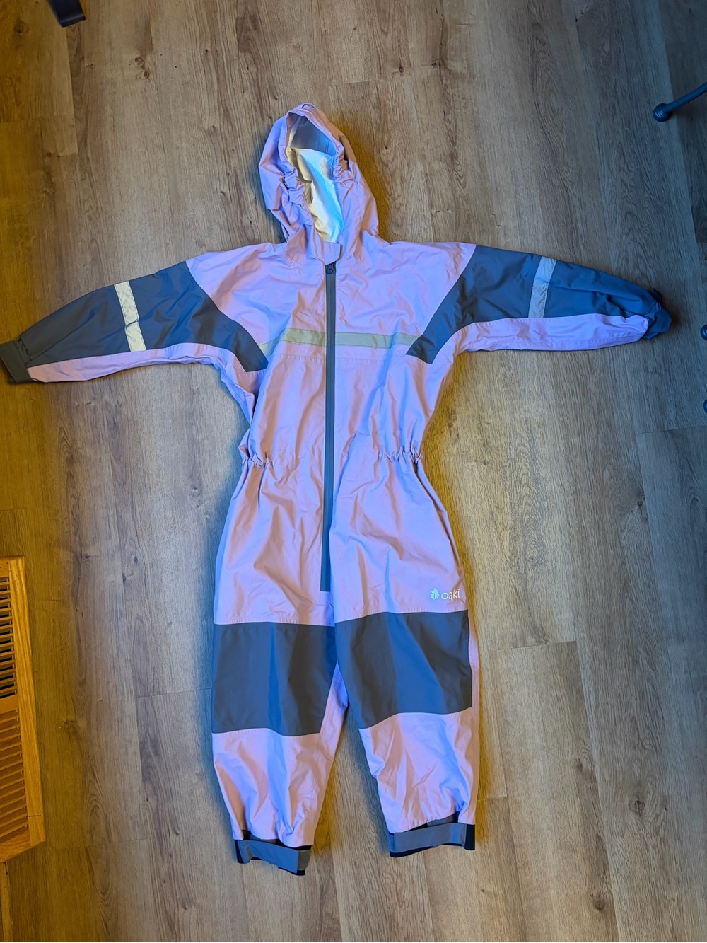 Oaki Children’s Trail Suit Lavender Waterproof One Piece Rain Suit Size 6/7